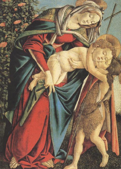 Sandro Botticelli Madonna and Child with the Young St john or Madonna of the Rose Garden (mk36)